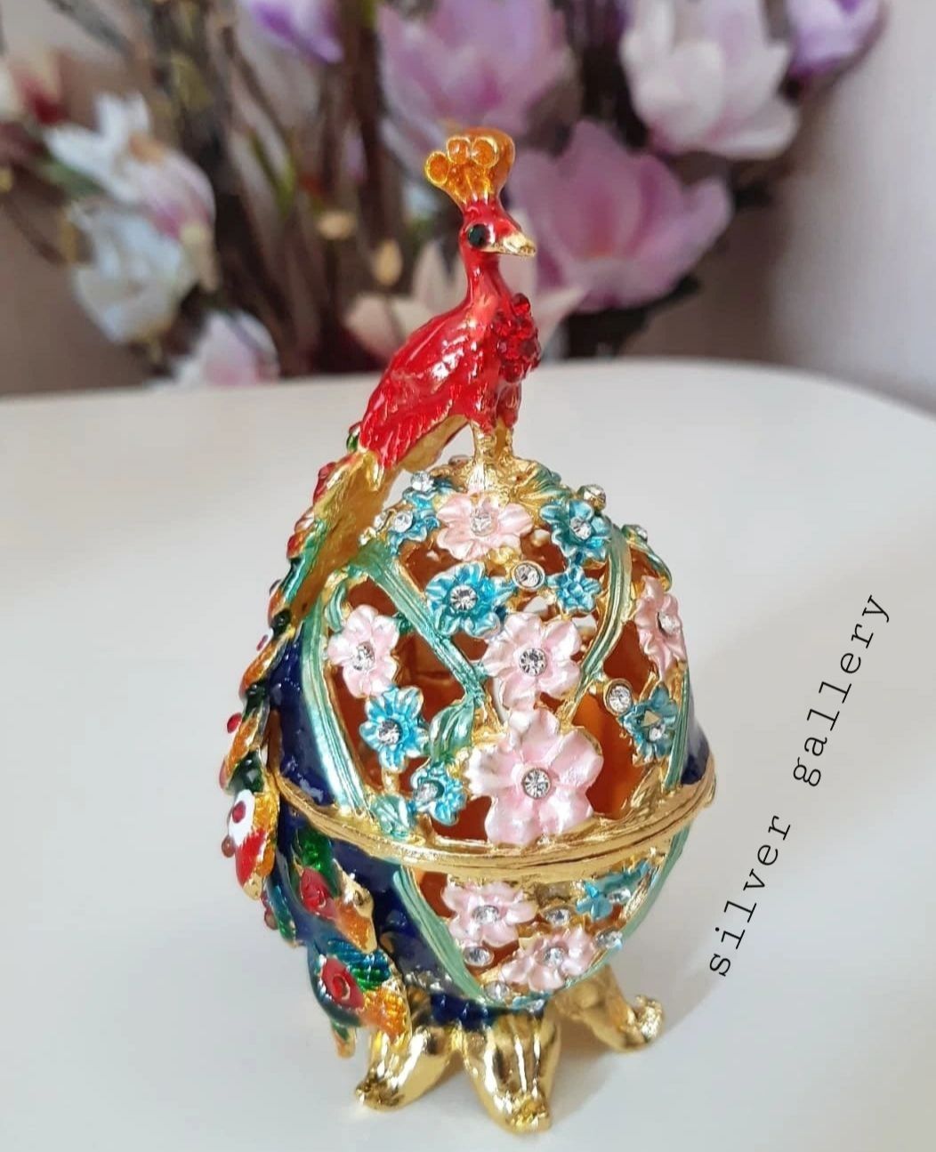 جاجواهری طاووس استوانه ای